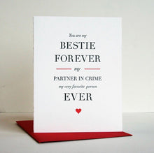 Load image into Gallery viewer, YOU ARE MY BESTIE FOREVER CARD
