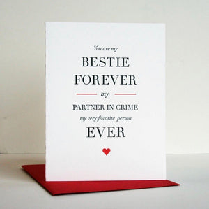 YOU ARE MY BESTIE FOREVER CARD
