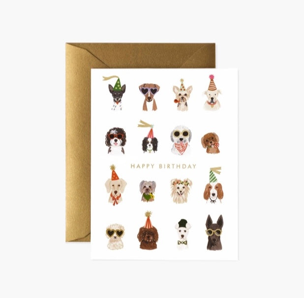 Rifle Paper Co - Party Pups Happy Birthday Card