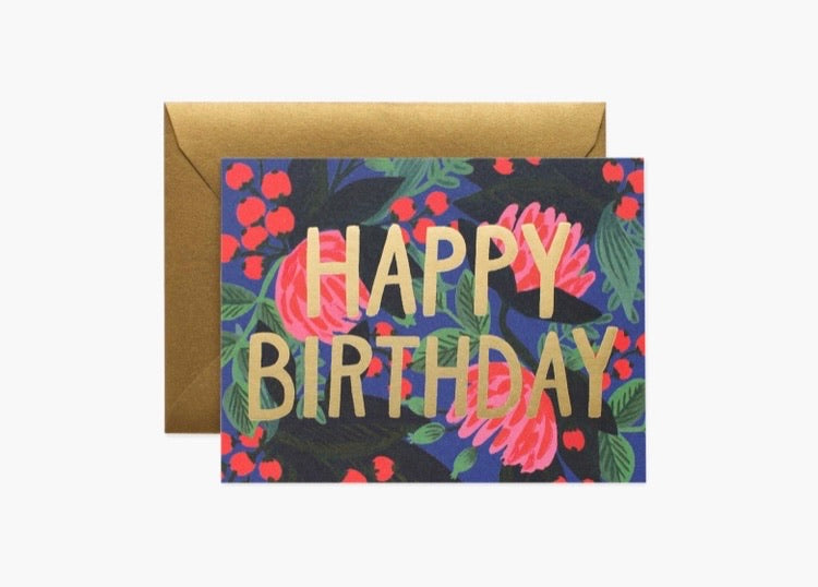 Rifle Paper Co - Happy Birthday Floral Card