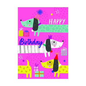 Happy Birthday Sausage Dogs Card