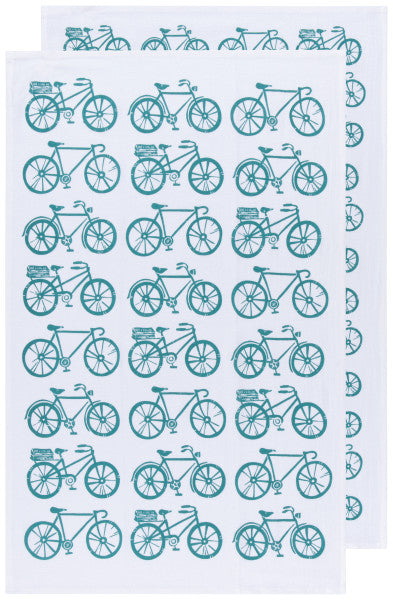 Bike Ride Floursack Dish Towels Set of 2