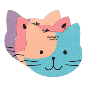 Cats Shaped Ecologie Swedish Sponge Cloth Set of 3