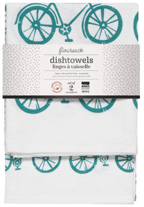 Bike Ride Floursack Dish Towels Set of 2
