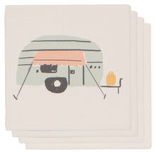 Load image into Gallery viewer, Happy Camper Soak Up Square Coaster Set of 4
