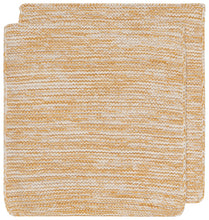 Load image into Gallery viewer, Ochre Heirloom Knit Dishcloths Set of 2
