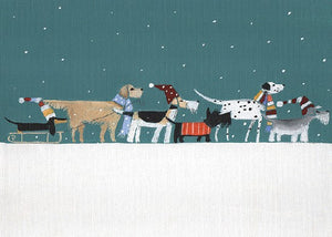 Dogs In A Row Card