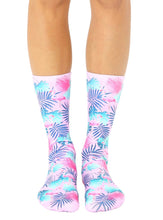 Load image into Gallery viewer, PALM FLAMINGO CREW SOCKS

