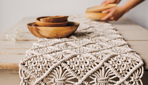 Macrame Table Runner Natural (72 inches)