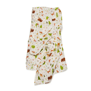 Loulou Lollipop Forest Friends Muslin Swaddle
